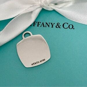 Authentic Tiffany & Co Cushion Tag Pendant